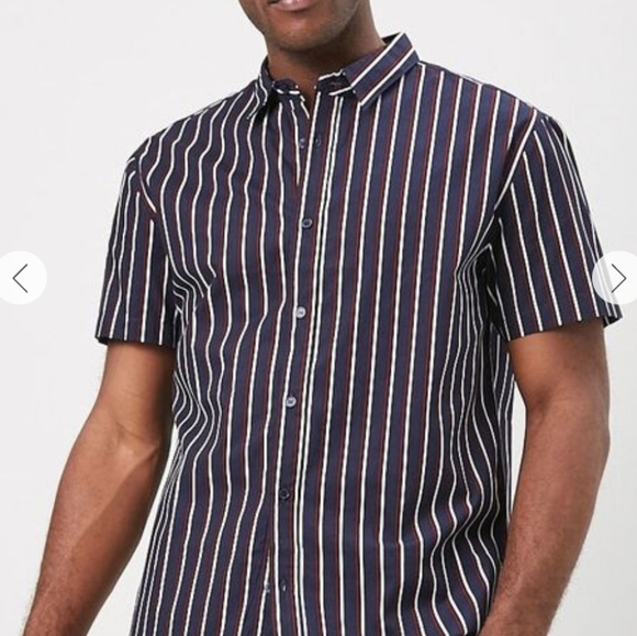 Forever 21 Striped Fitted Shirt - Picture 1 of 7